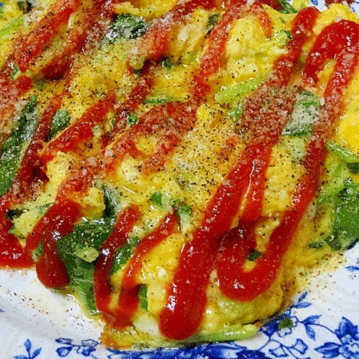 みつ葉たっぷり☆ ふんわり「マヨオムレツ」
